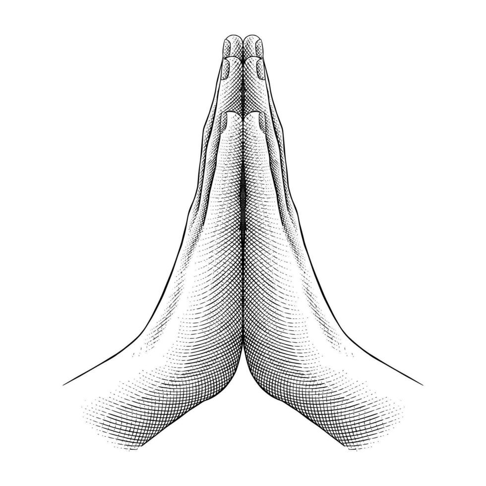 Praying Hands illustration vector