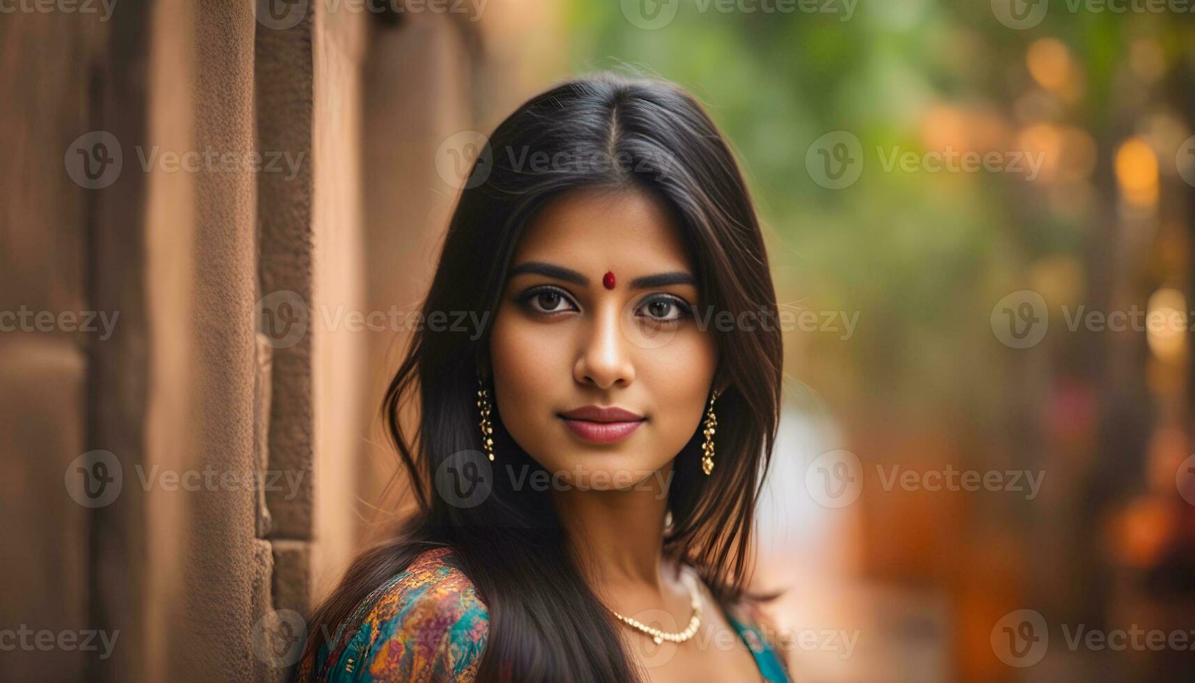 AI generated an indian woman in a sari photo