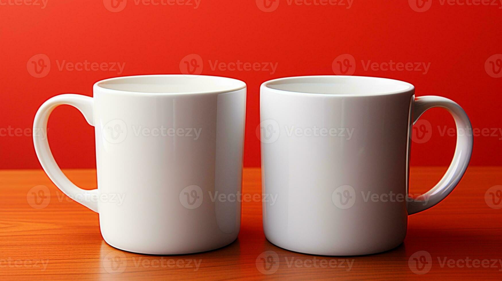 AI generated Couple mug cup white ceramic mockup brand logo identity promotion photo