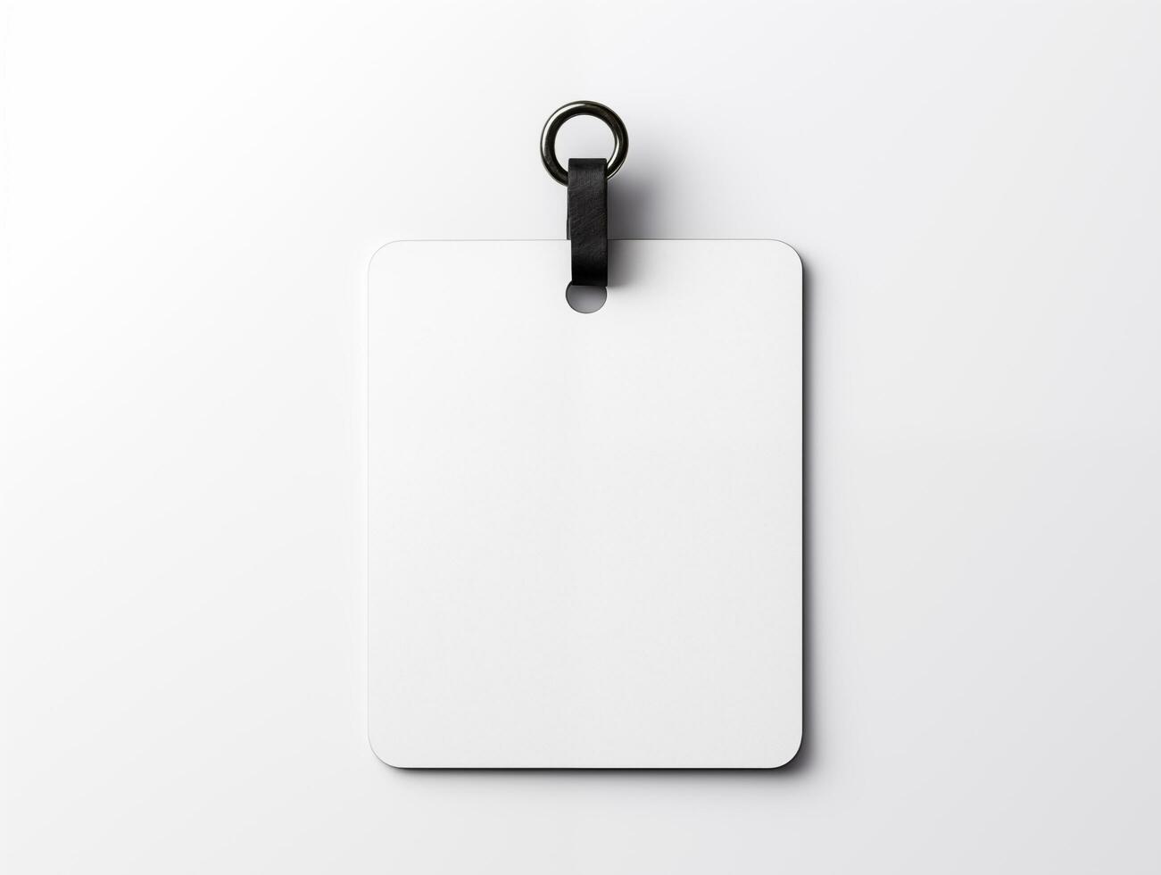 AI generated Blank empty name tag card mockup isolated for brand photo