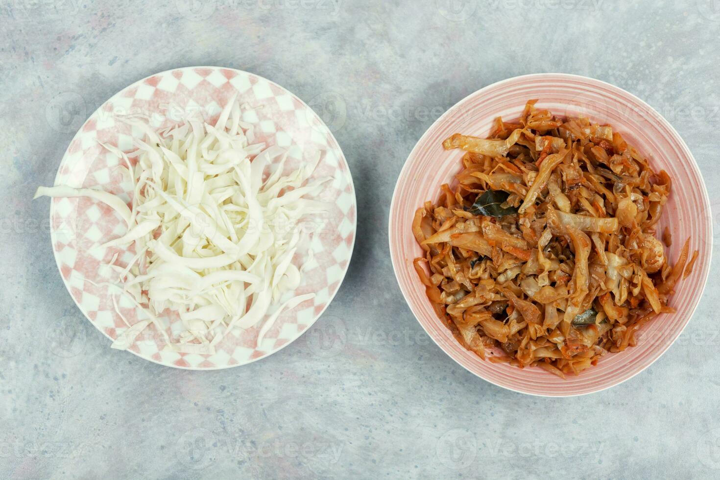 Traditional stewed cabbage. photo