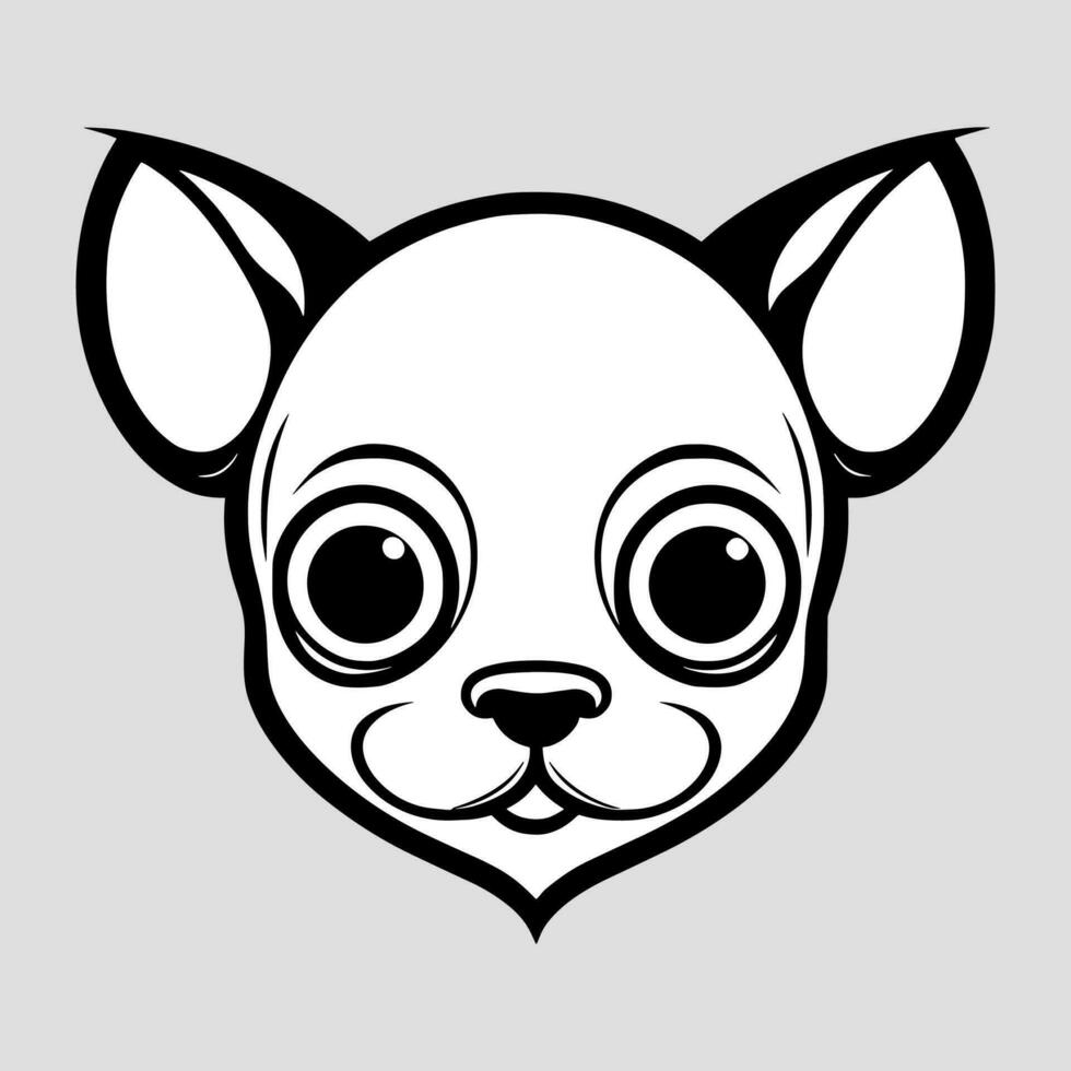 Cute dog vector black and white cartoon character design collection. White background. Pets, Animals.