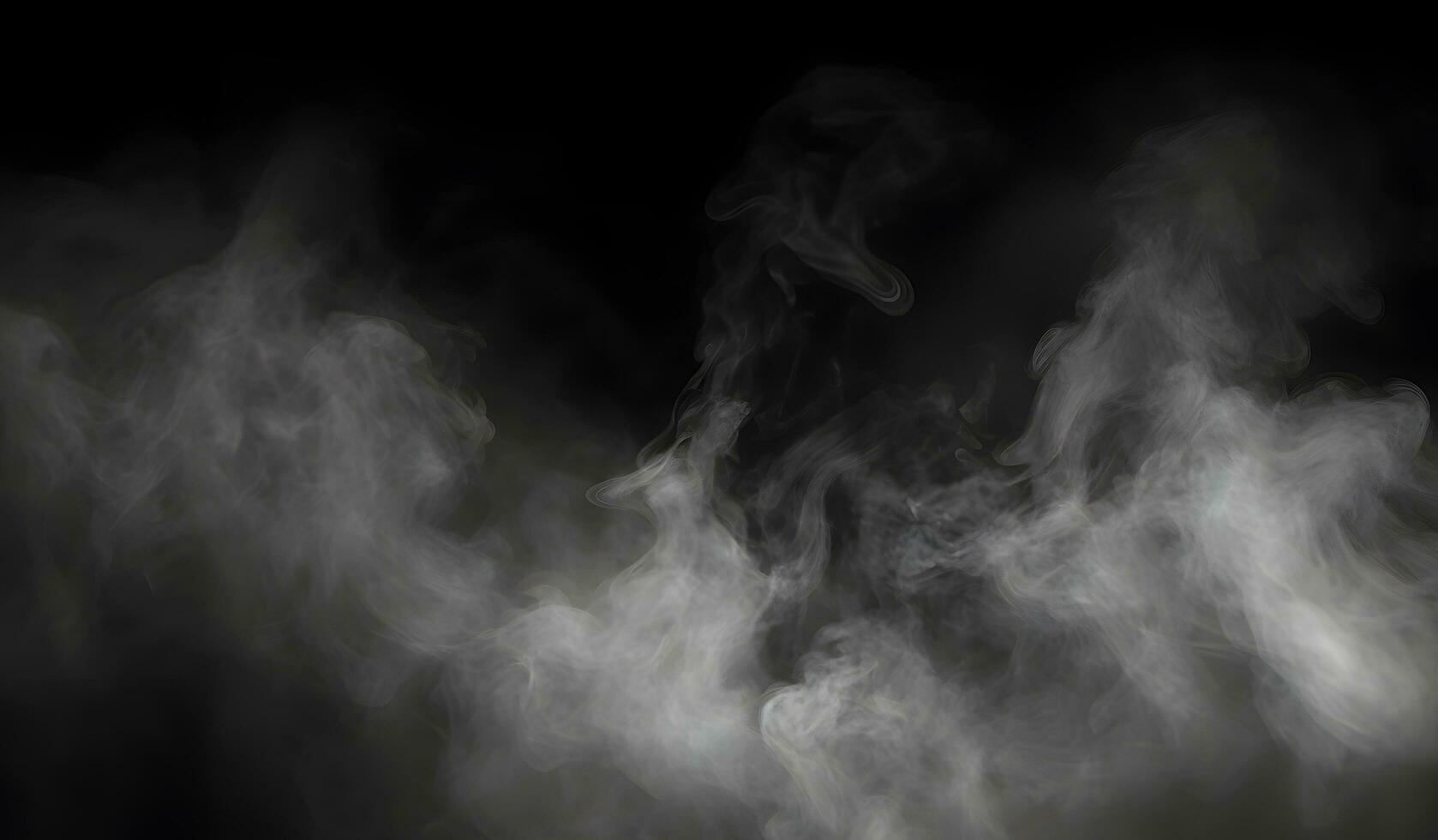 AI generated Abstract powder or smoke effect isolated on black background photo