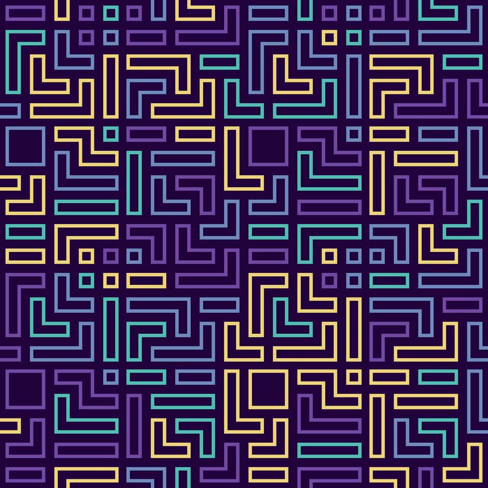 Geometric shapes abstract background. Maze pattern modern wallpaper vector