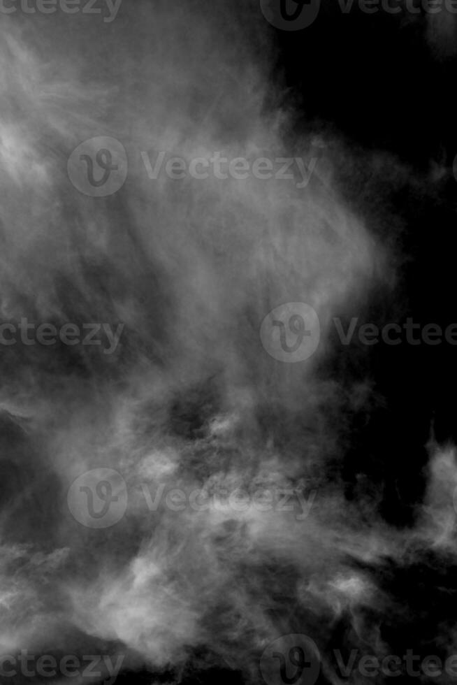 Textured cloud,Abstract white,isolated on black background photo