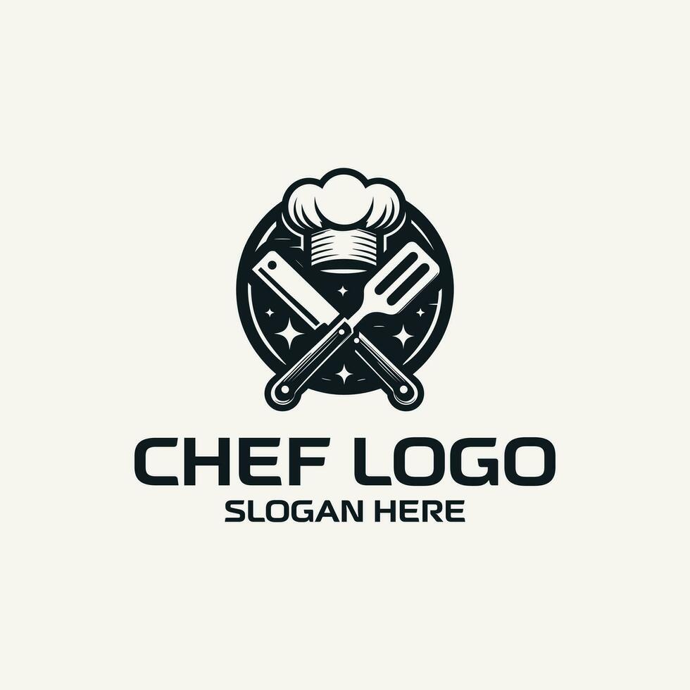 vector flat chef logo template collection