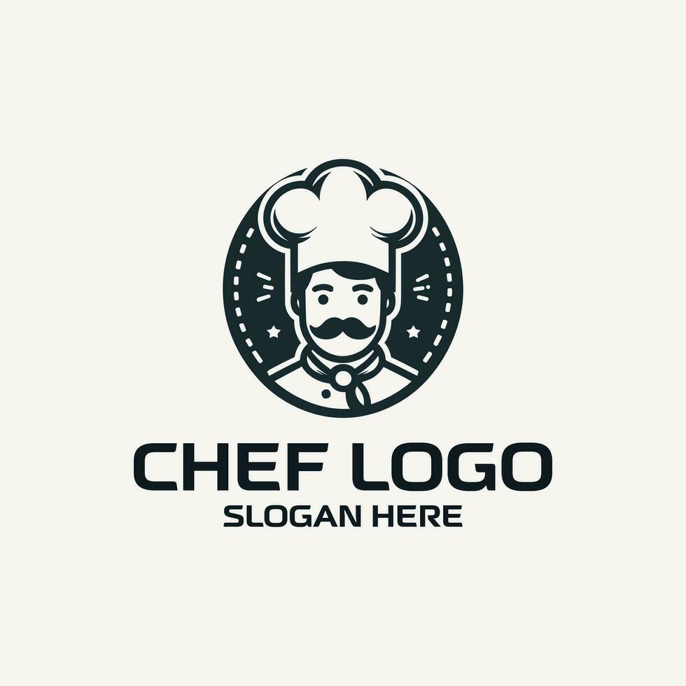 vector flat chef logo template collection