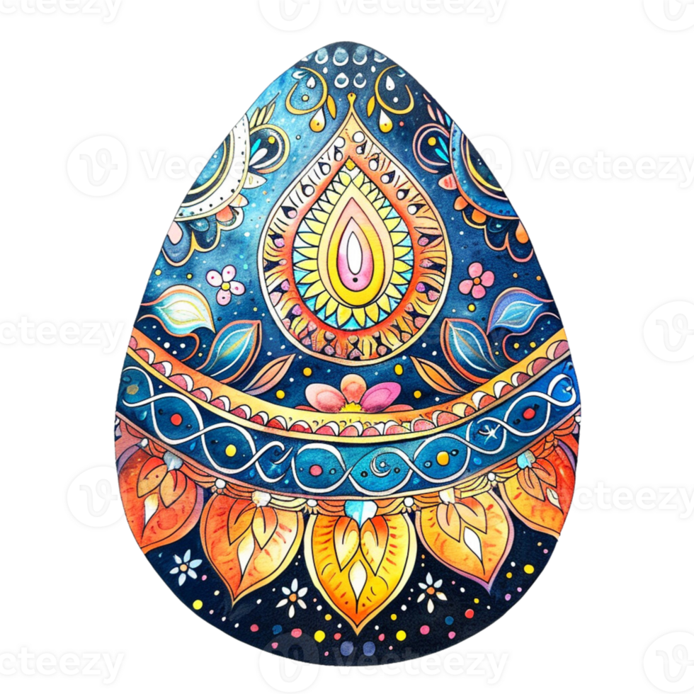 ai generato Pasqua uovo mandala stile nel blu png