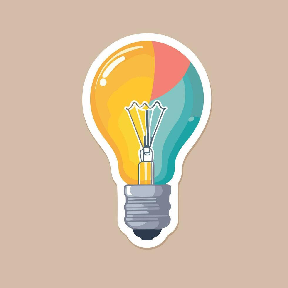 Light bulb idea creative thinking concept design vector