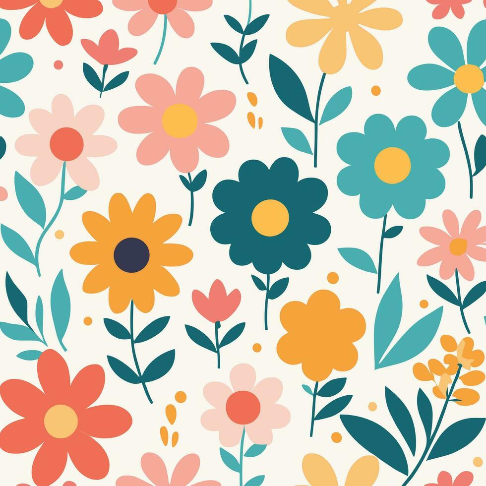 Flower pattern floral illustration vector