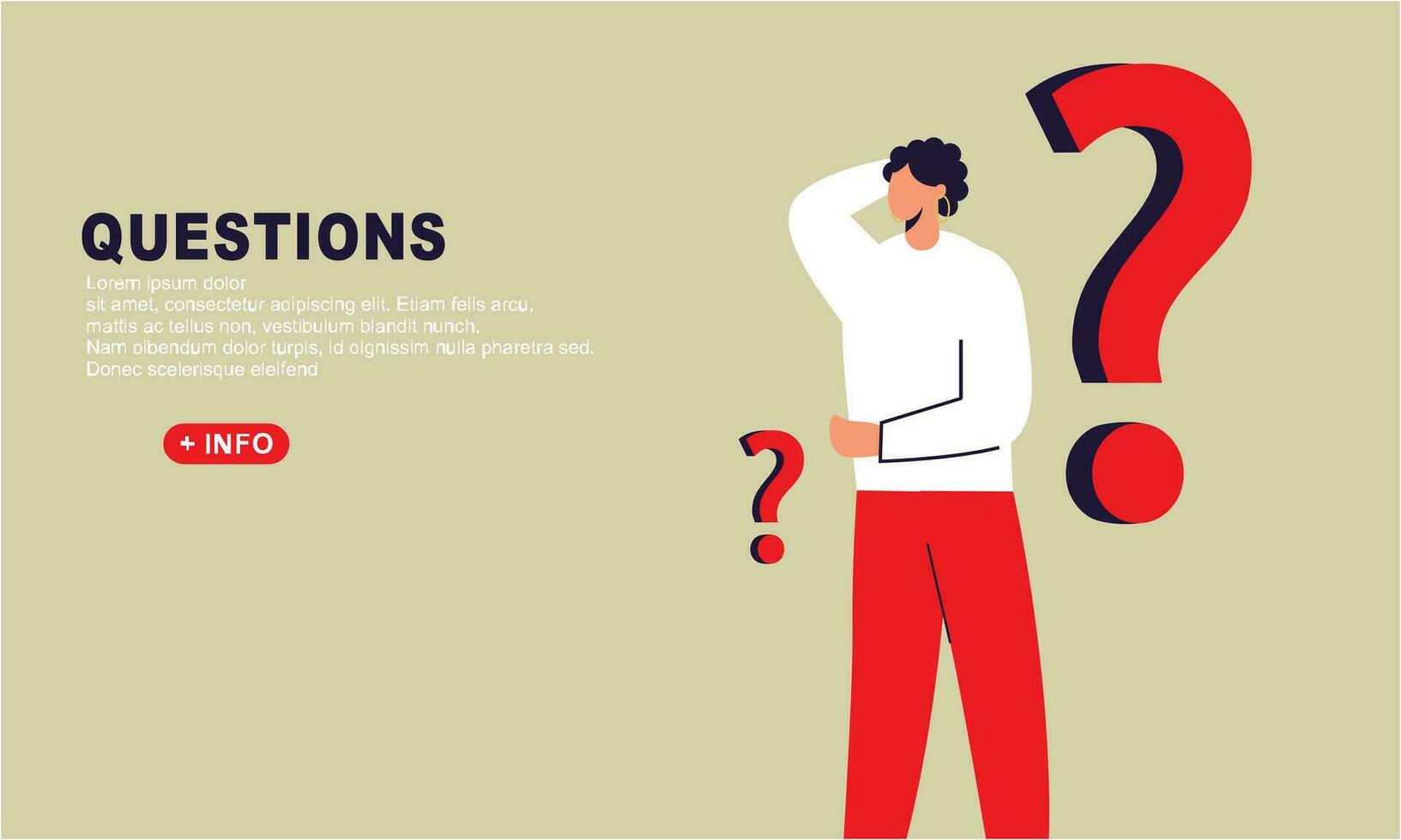 Flat questions concept illustration vector