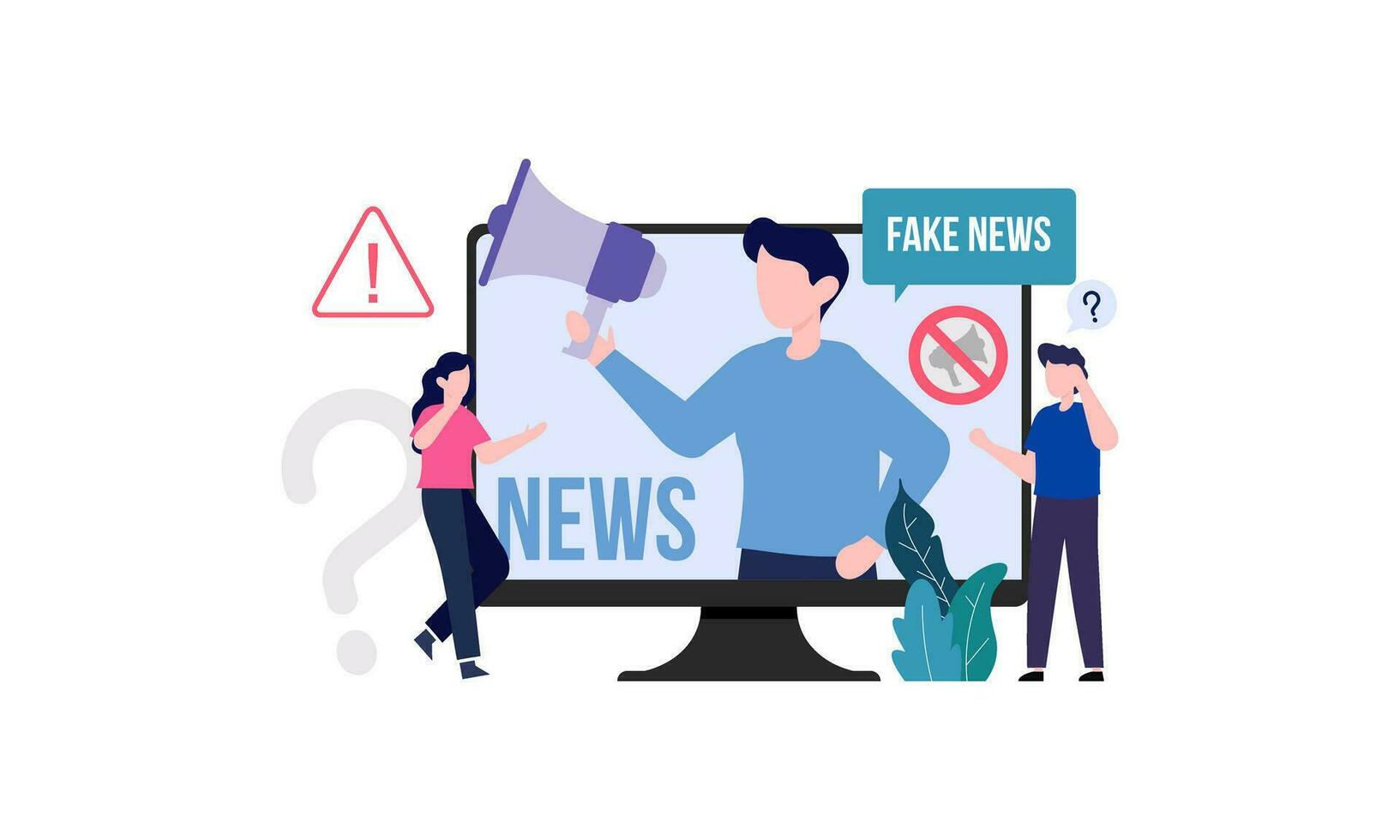 Fake news concept illustration vector