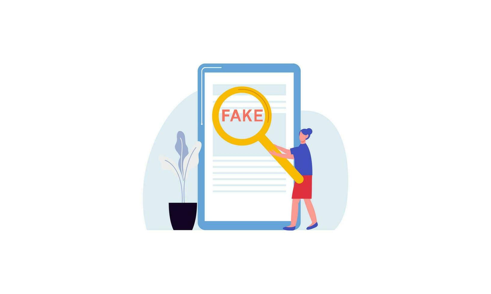 Fake news concept illustration vector