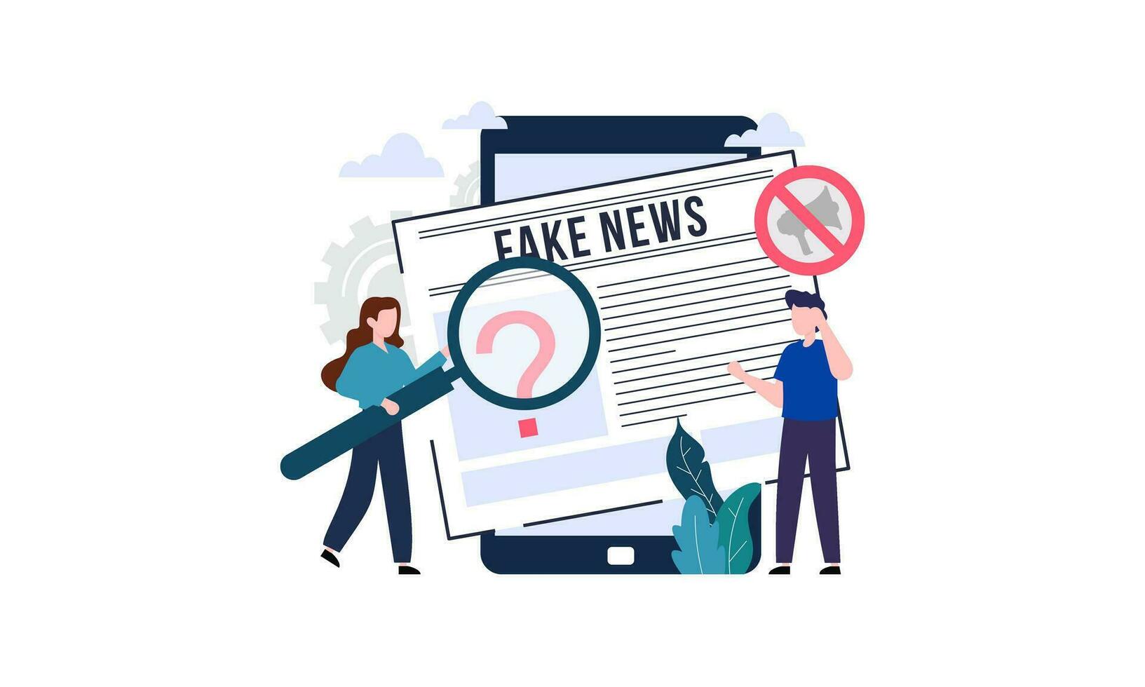 Fake news concept illustration vector