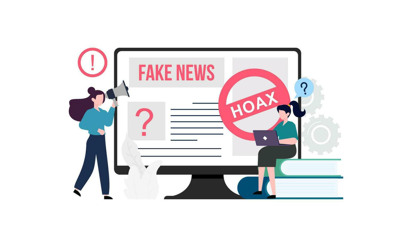 Fake news concept illustration vector