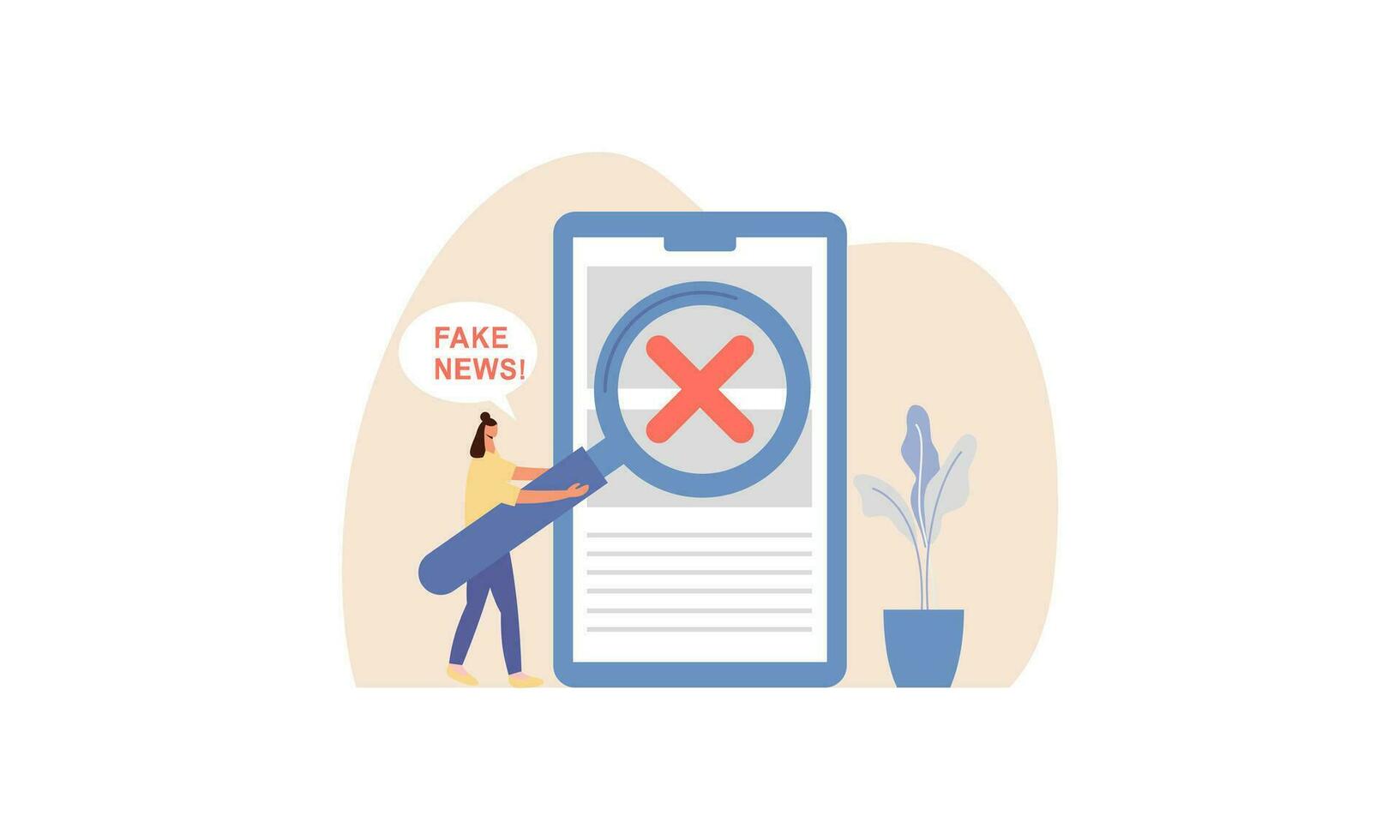 Fake news concept illustration vector
