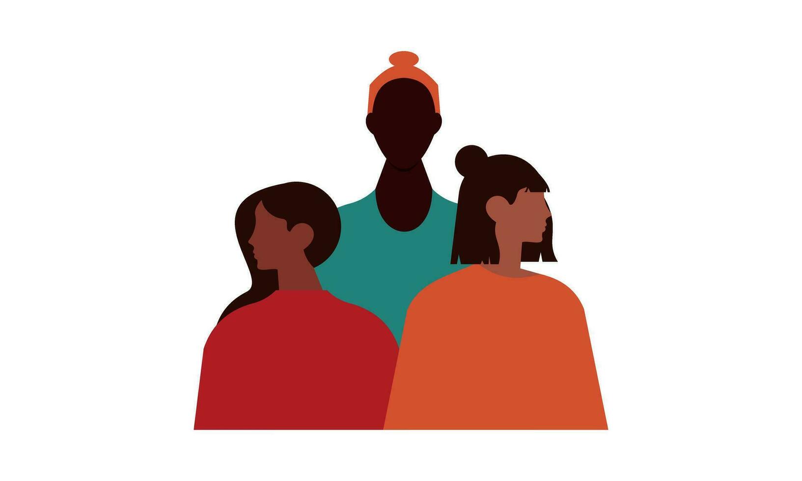 negro comunidad, africano personas reunido juntos ilustración vector