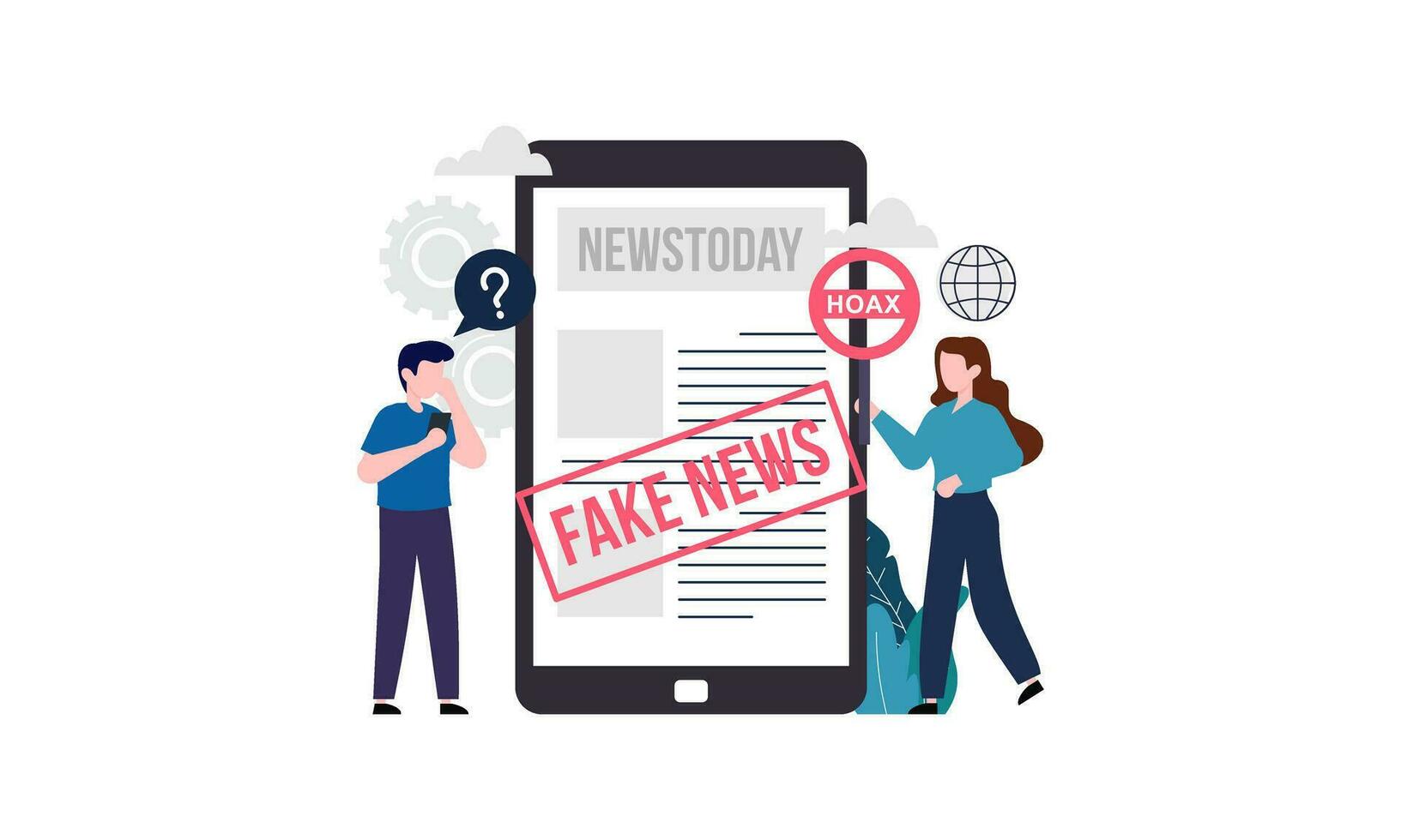 Fake news concept illustration vector