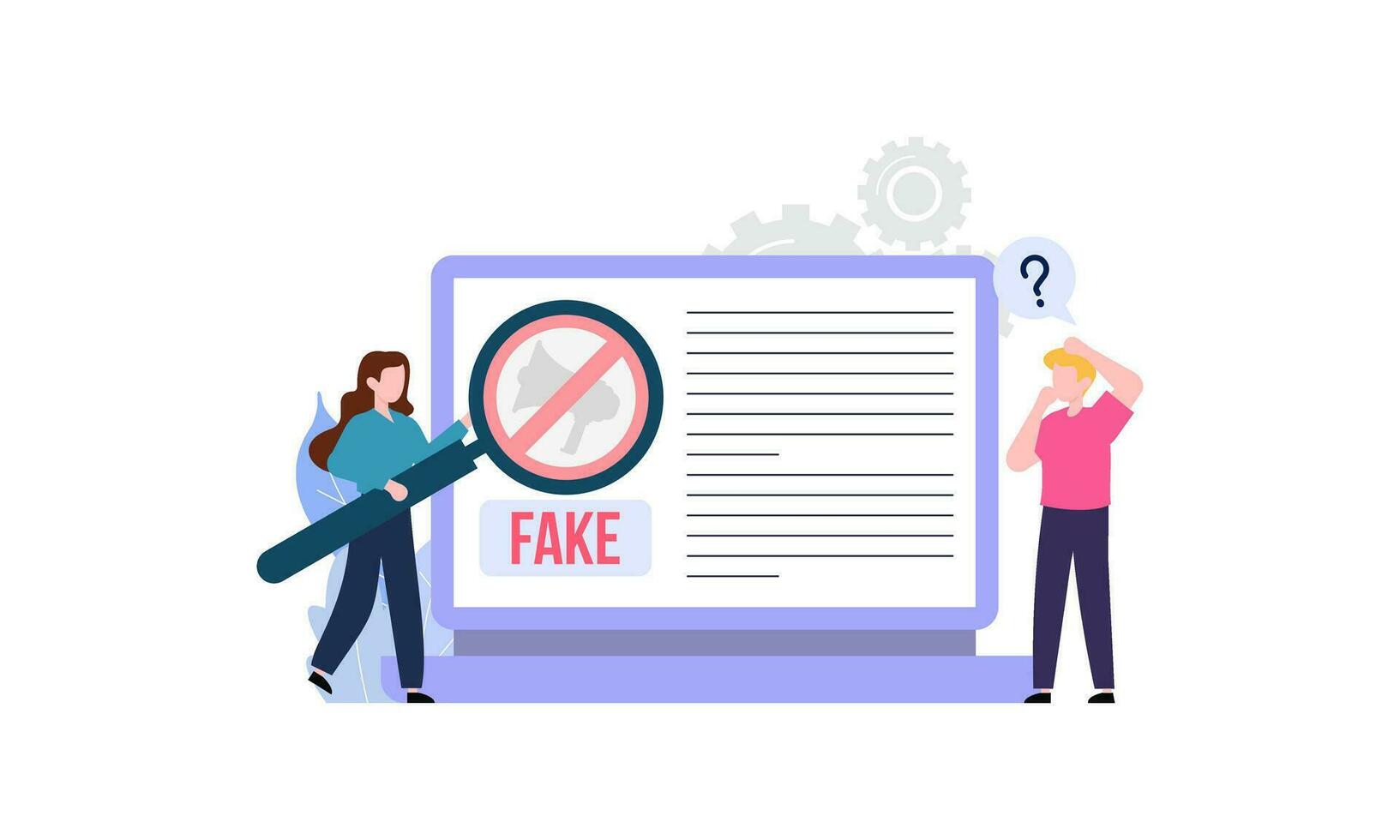 Fake news concept illustration vector
