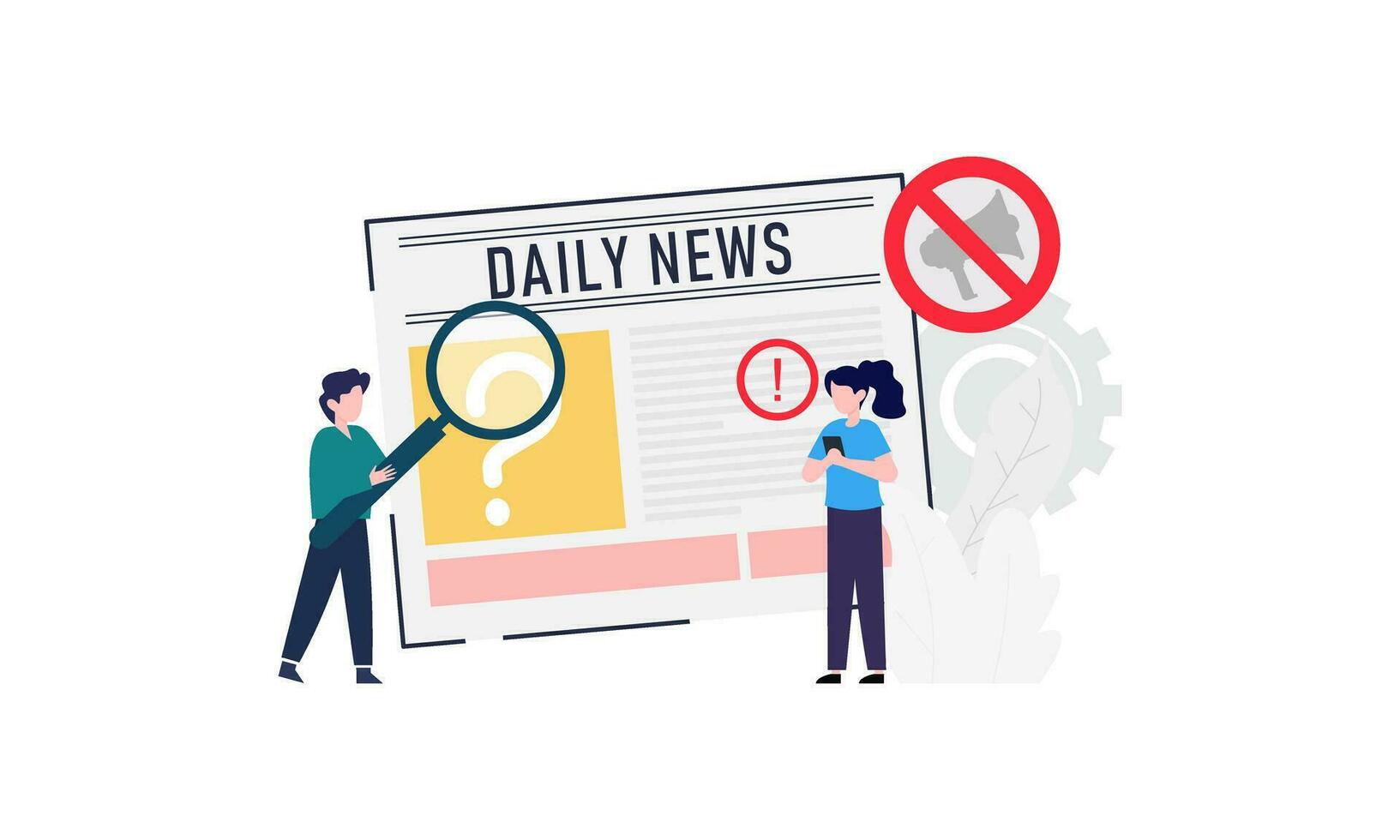 Fake news concept illustration vector