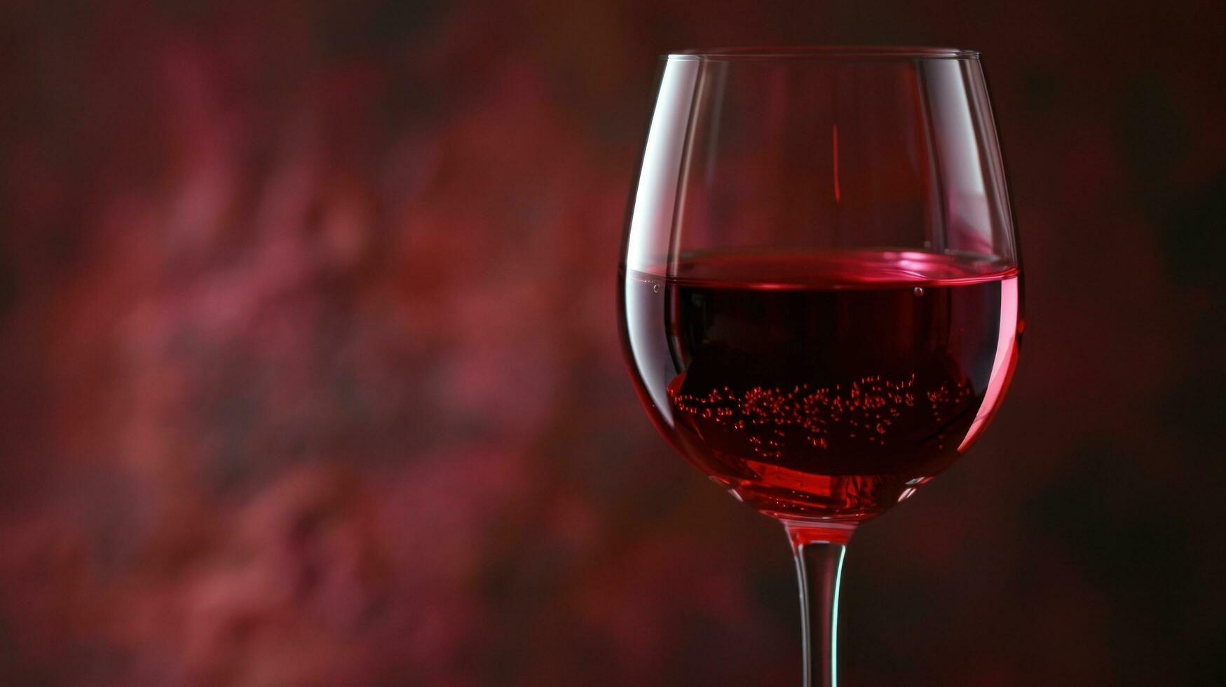 AI generated a glass of red wine on a table with cranberries on the top photo