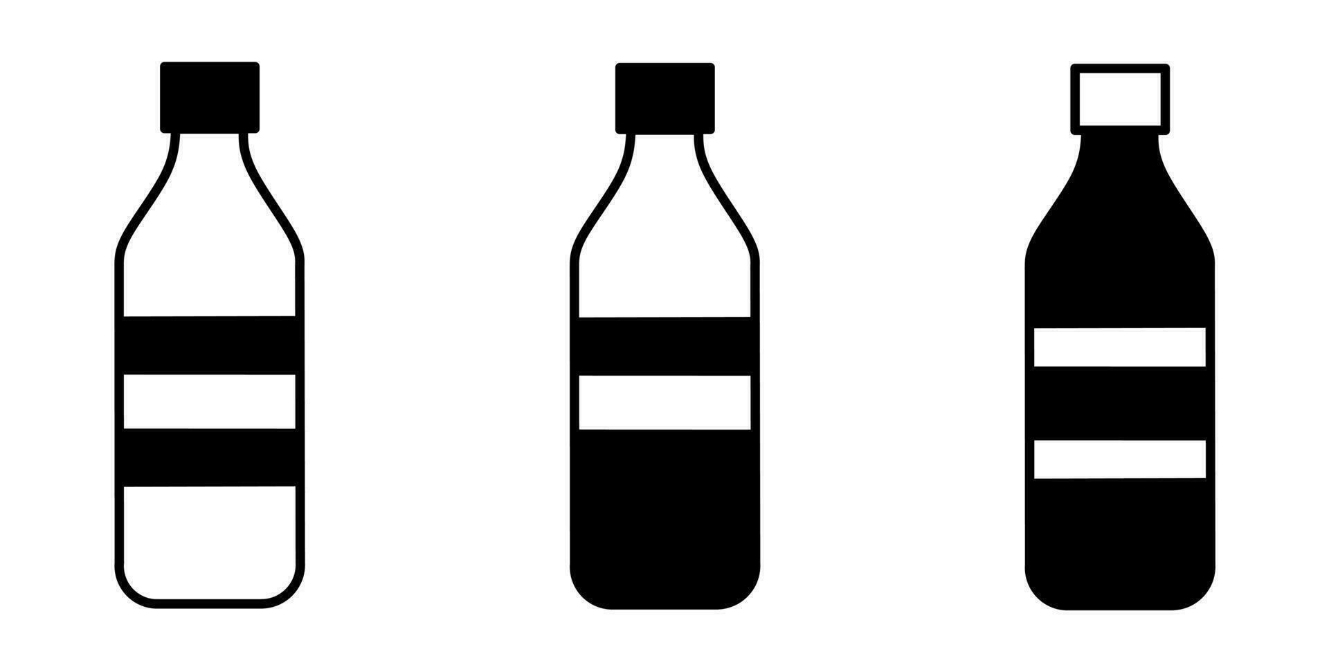 Bottle illustration. Bottle icon vector set. Design for business. Stock vector.