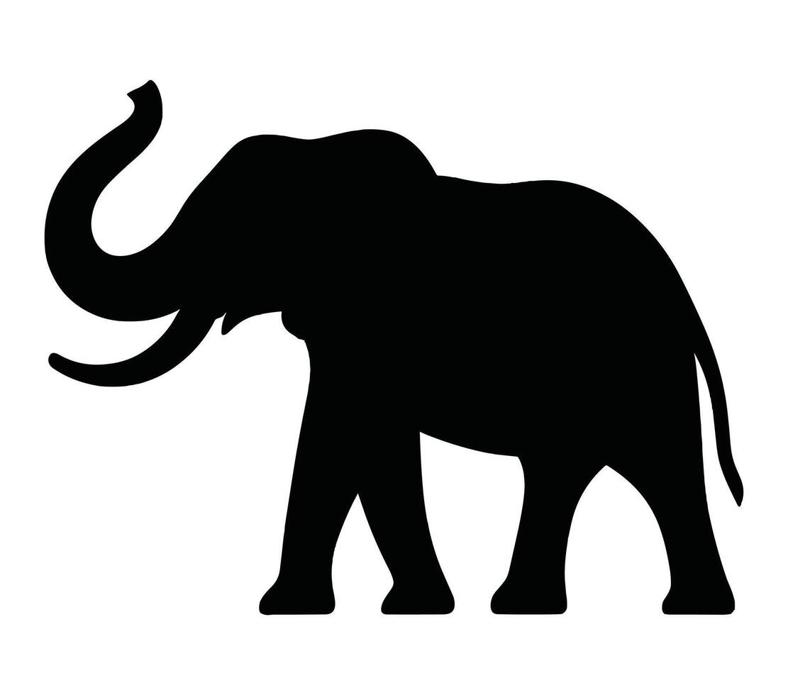 Vector graphic of african elephant.