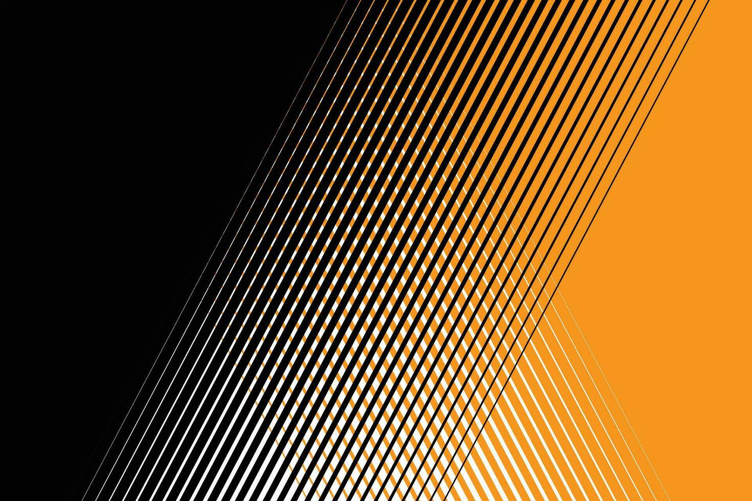 Thin straight line smooth transition from black to yellow line pattern background. vector