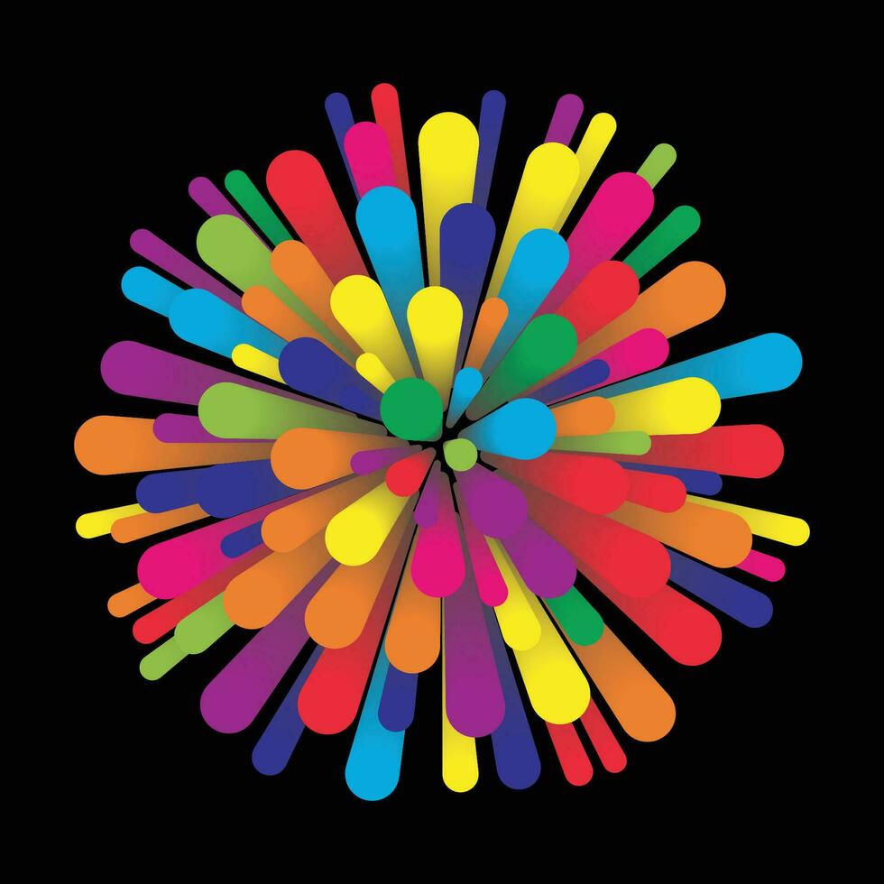 Spotted spiral colorful vector background.