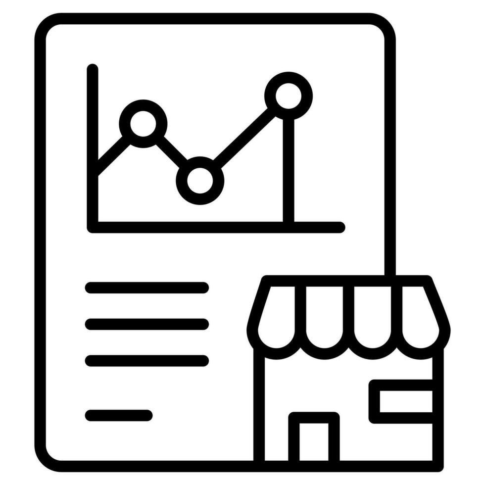 Market Metrics icon line vector illustration