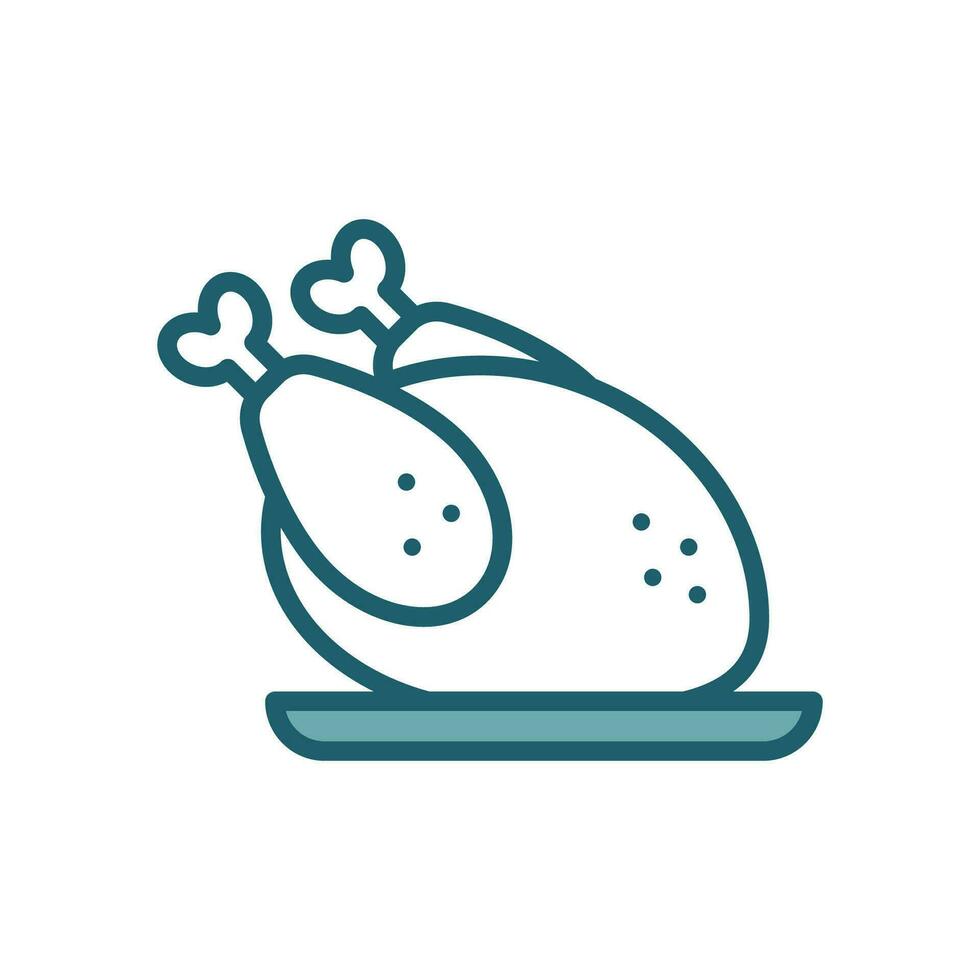 chicken meat icon vector design template simple and clean