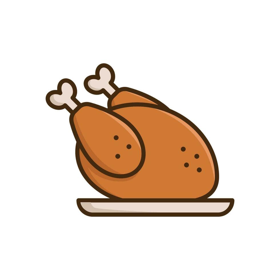 chicken meat icon vector design template simple and clean