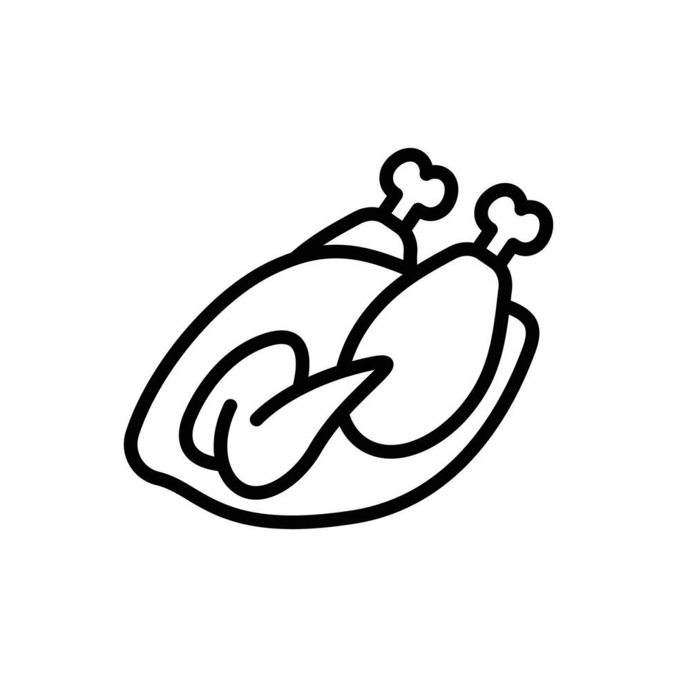 chicken meat icon vector design template simple and clean