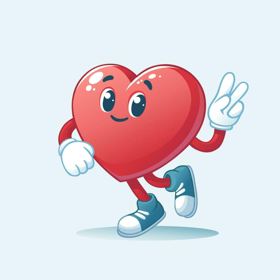 romántico vibraciones - vector ilustración de emoji amor corazón forma para San Valentín día 11