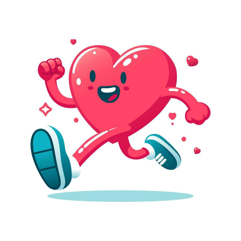 romántico vibraciones - vector ilustración de emoji amor corazón forma para San Valentín día 12