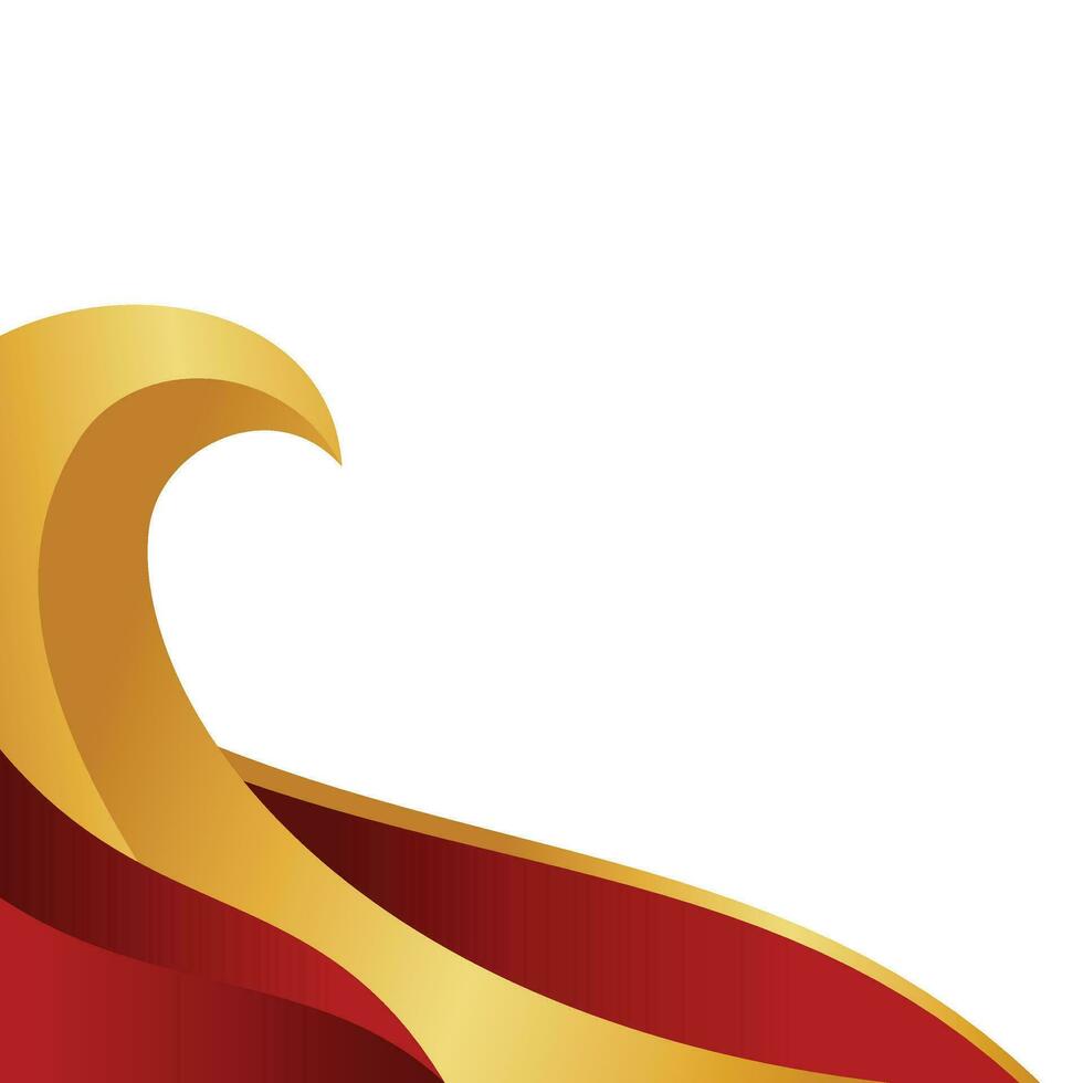 Modern Wavy Gold Corner vector