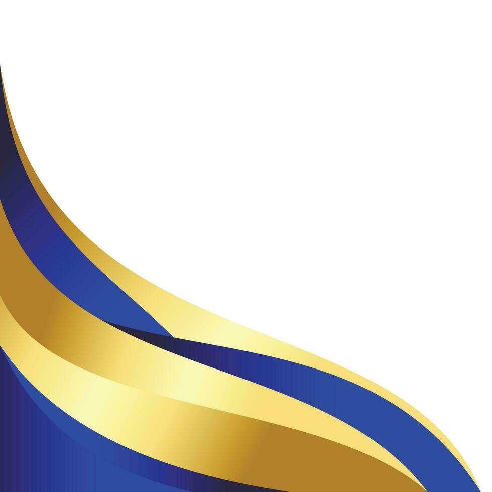 Modern Wavy Gold Corner vector