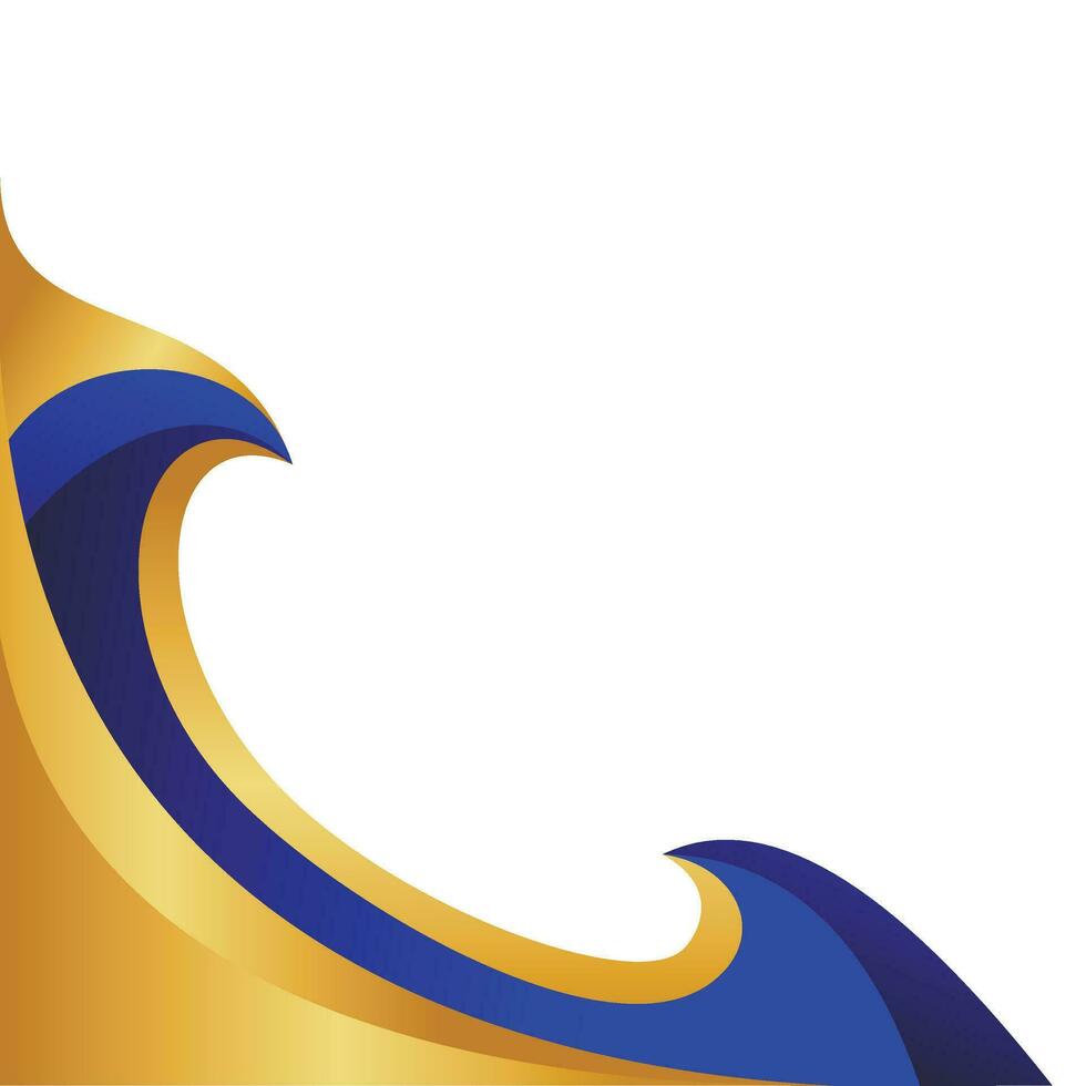 Modern Wavy Gold Corner vector