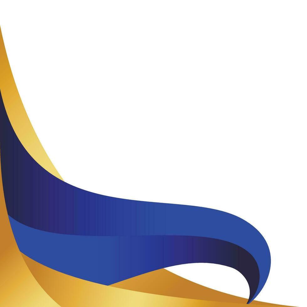 Modern Wavy Gold Corner vector