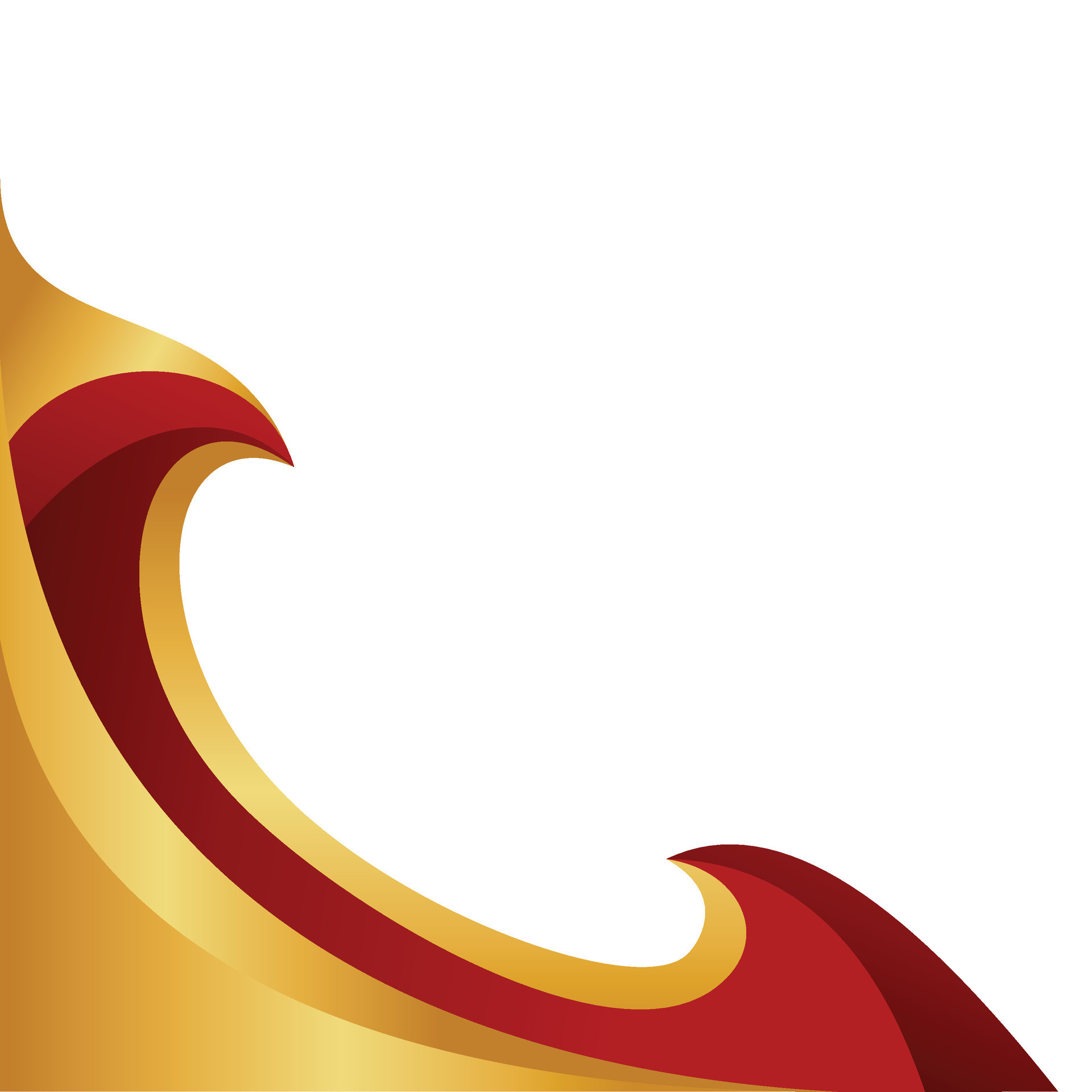 Modern Wavy Gold Corner 36710815 Vector Art at Vecteezy