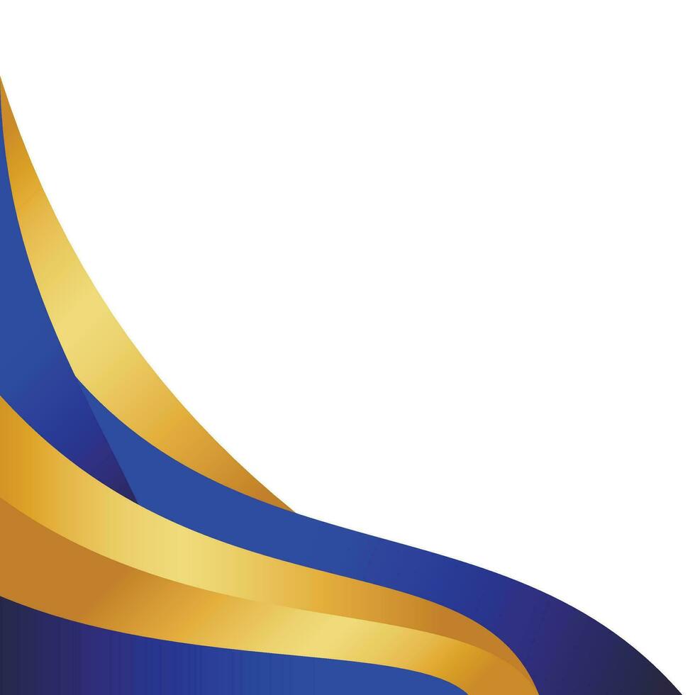 Modern Wavy Gold Corner vector