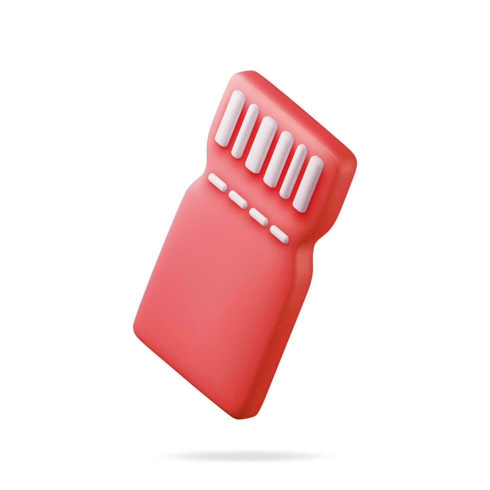 3d Coupon with Empty Space Isolated vector