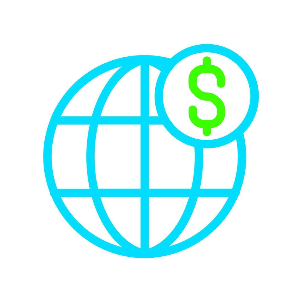 globo dólar icono vector