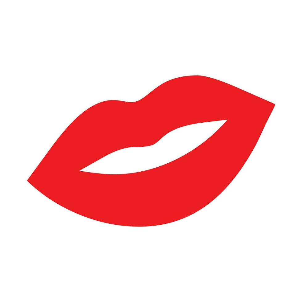 rojo labios icono vector