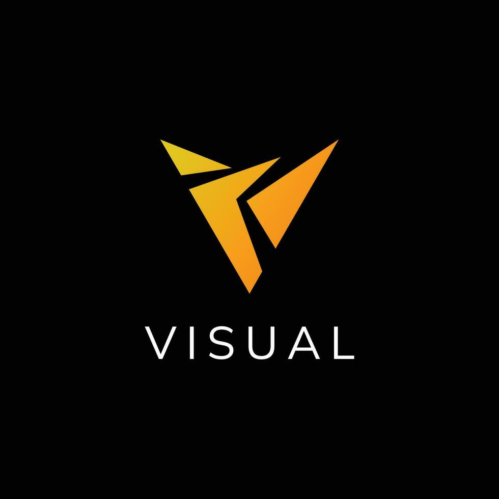 inicial letra v logo diseño modelo vector ilustración