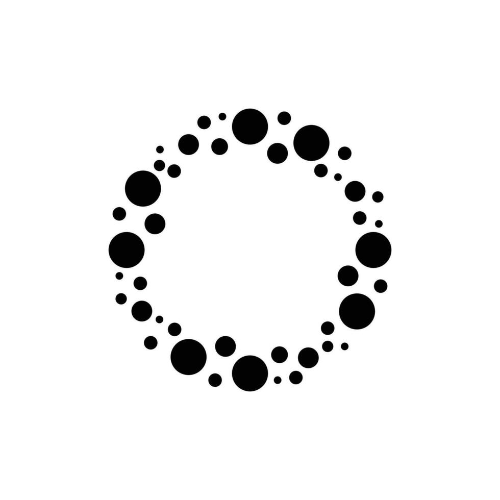 Pointillism Dot Letter O Logo Design Template Vector Illustration
