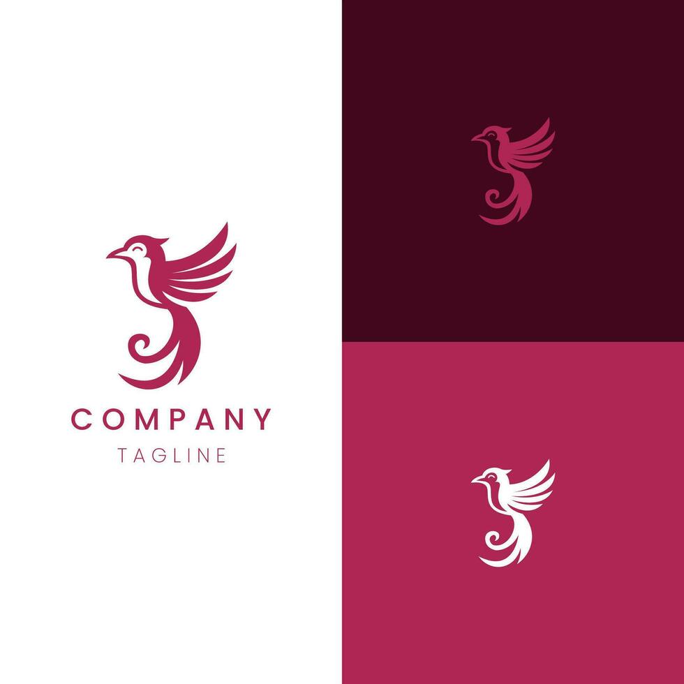 Crafting Skyward Image Bird Logo Depicting Unique Personality vector