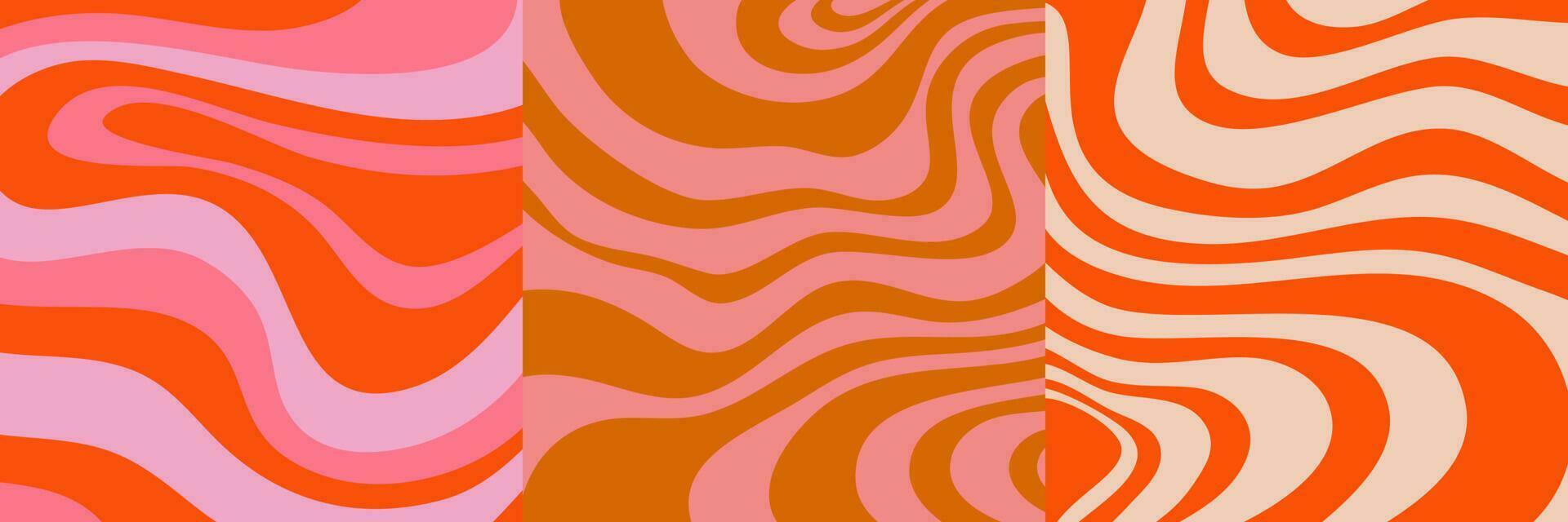 Psychedelic trippy y2k retro background swirl. Simple vector illustration. Groovy wave print. Vintage background. Psychedelic groovy spiral.