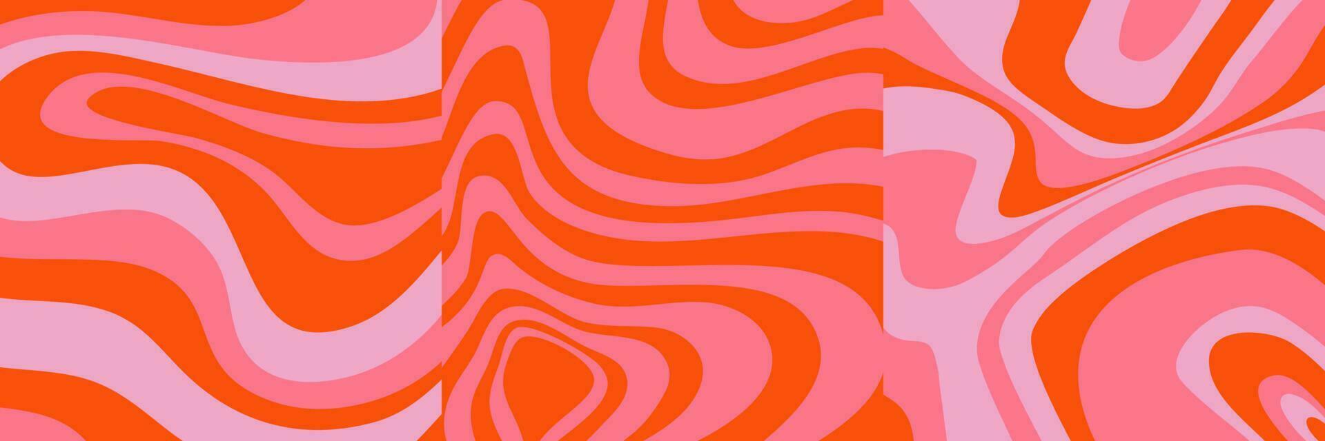 Psychedelic trippy y2k retro background swirl. Simple vector illustration. Groovy wave print. Vintage background. Psychedelic groovy spiral.