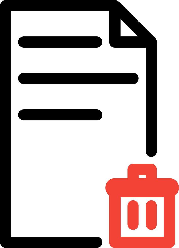 delete document icon vector